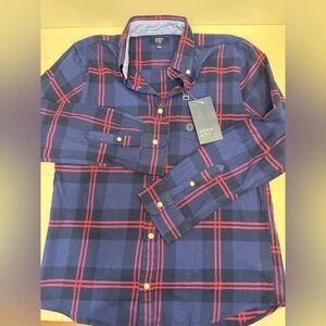 Crown & Ivy Blue and Red Checkered Men's Shirt
